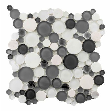 Andova Tiles FIzzle 11 in. x 12 in. Glass Mosaic Wall & Floor Tile Andova Tiles